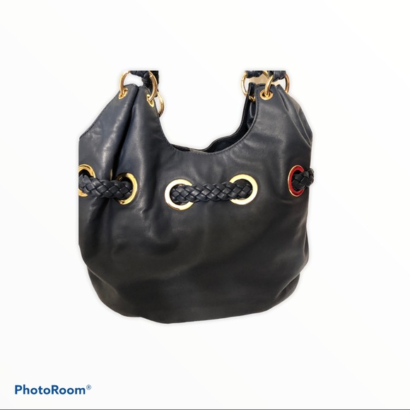 MICHAEL KORS braided grommet lg shoulder bag - Picture 7 of 16